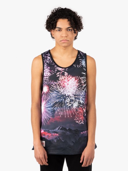 LRG  Fire Starter Hoop Tank - F151091 BL30 | Fuxia
