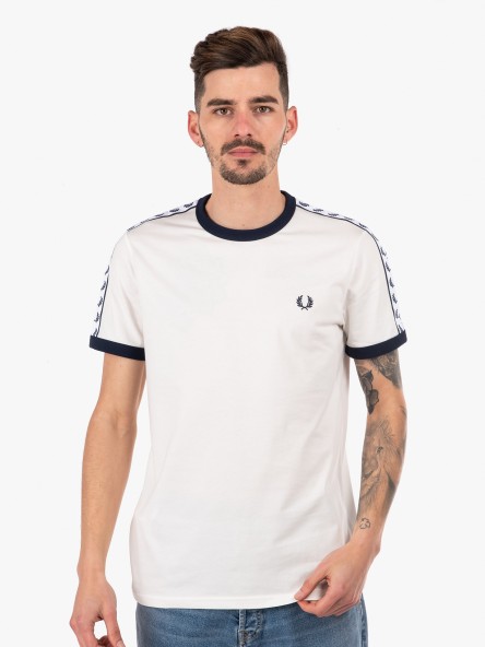 Fred Perry Taped Ringer | Fuxia