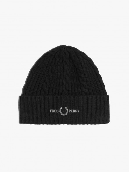 Fred Perry Cable Branded Beanie | Fuxia
