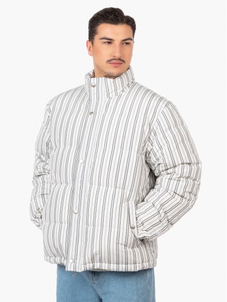 stussy stripe down puffer jacket - Transportation and Logistics 