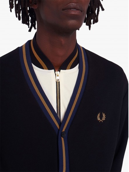 Fred Perry Tipped Pique Textured | Fuxia