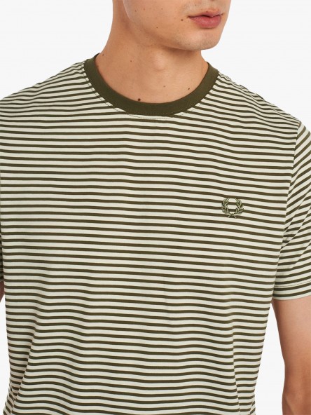 Fred Perry Two Colour Striped - M3552 B57 | Fuxia