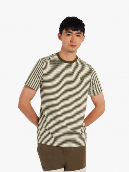 Fred Perry Two Colour Striped - M3552 B57 | Fuxia