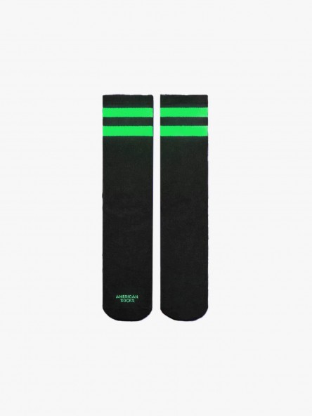 American Socks Back in Black - Glow in the dark | Fuxia