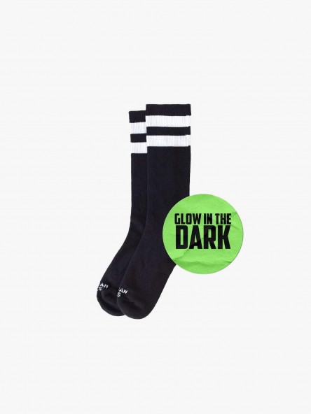 American Socks Back in Black - Glow in the dark | Fuxia