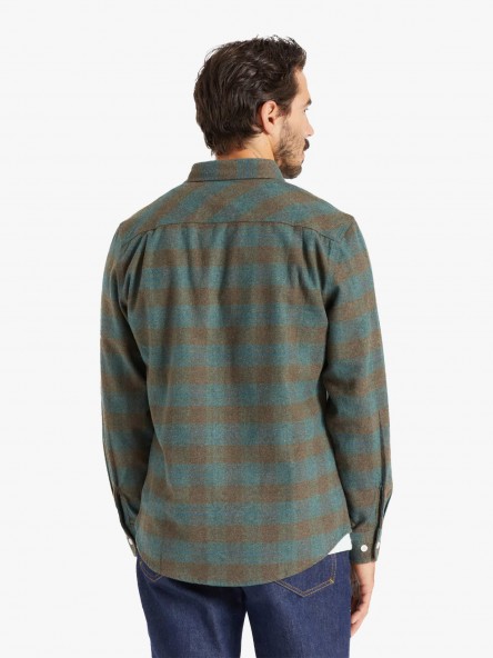 Brixton Bowery Flannel - 01213 OCEAN | Fuxia