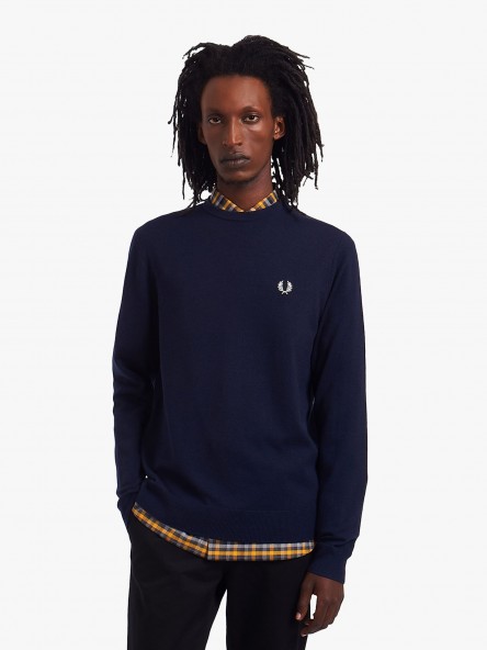 Fred Perry Classic Crew Neck Jumper - K9601 608 | Fuxia