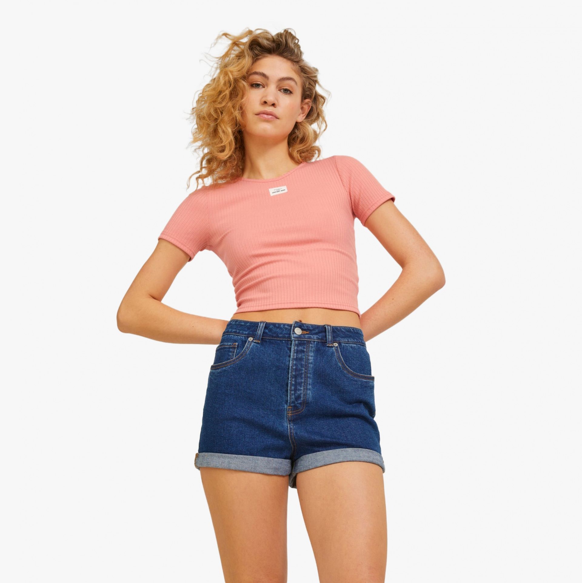 JJXX Stretch Crop SS W