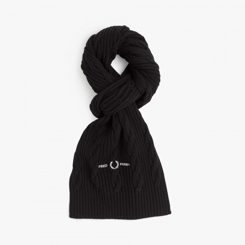 Fred Perry Cable Branded Scarf - C2138 102 | Fuxia