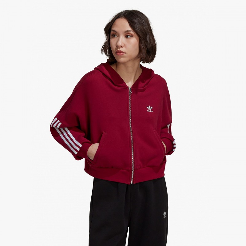 adidas Adicolor Classics Full-Zip Relaxed Hoodie W - HM2133 | Fuxia, Urban Tribes United