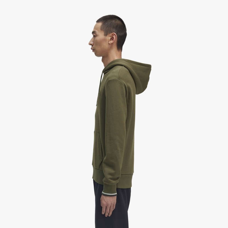 Fred Perry Tipped Hooded - M2643 Q55 | Fuxia
