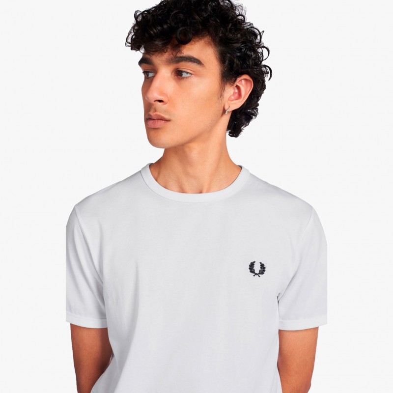 Fred Perry Ringer - M3519 100 | Fuxia
