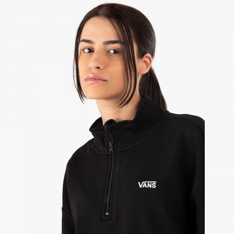 Vans Left Chest Half Zip W - VN0A4R97BLK | Fuxia, Urban Tribes United