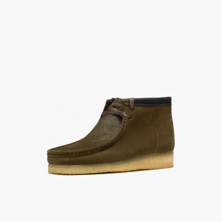 Clarks hot sale wallabee olive