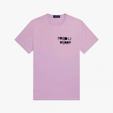Fred Perry Raised Graphic - M4584 P93 | Fuxia