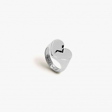 TwoJeys Broken Heart Silver - BROKEN HEART SIL | Fuxia