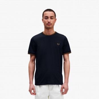 Fred Perry With Double Discontinuous Stitch Border
