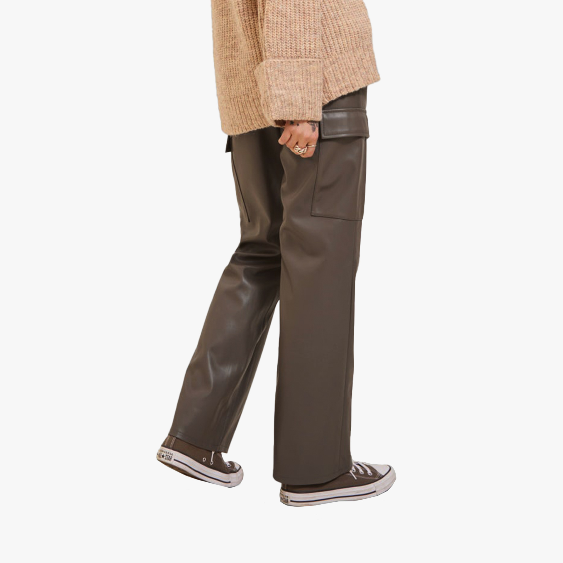 JJXX Calça JXKenya Faux Leather