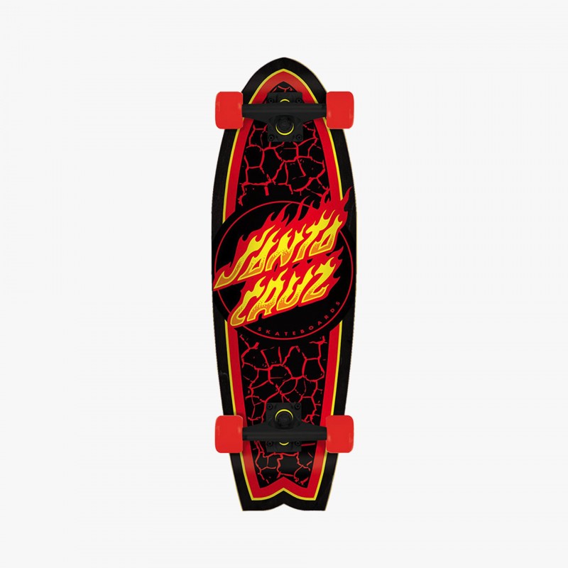 Santa Cruz Flame Dot Shark Cruiser Complete 8.8" - SCR COM 0922 | Fuxia, Urban Tribes United