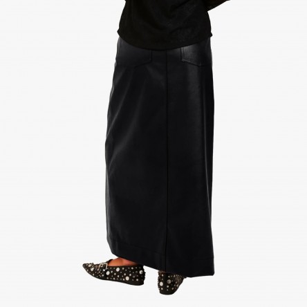 JJXX JXelva Long MW Faux Leather - 12246811 BLACK | Fuxia