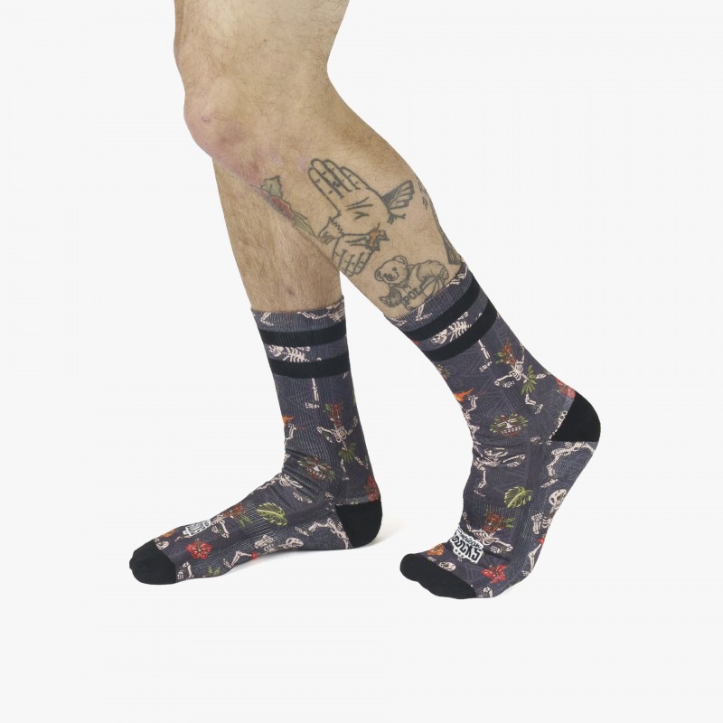 American Socks Dancing Skeleton - AS237 | Fuxia, Urban Tribes United