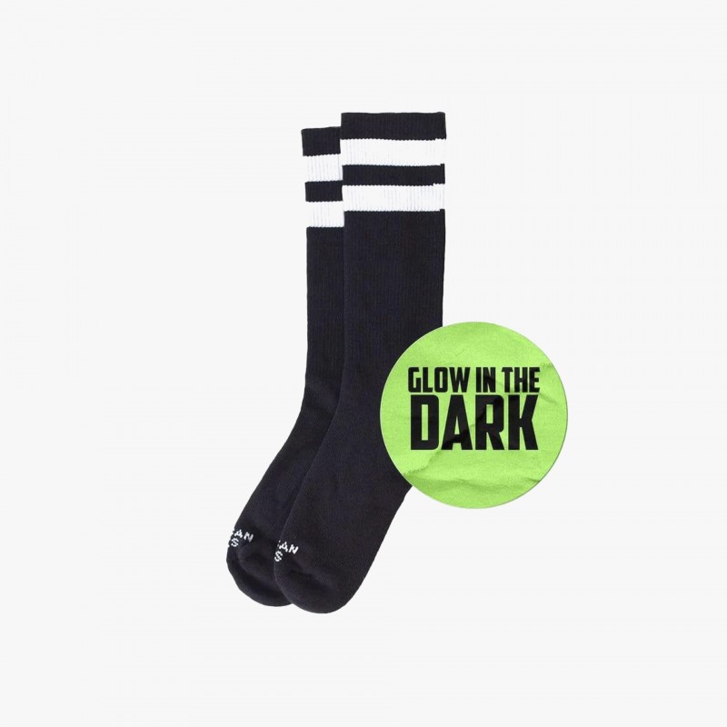American Socks Back in Black - Glow in the dark - AS163 | Fuxia