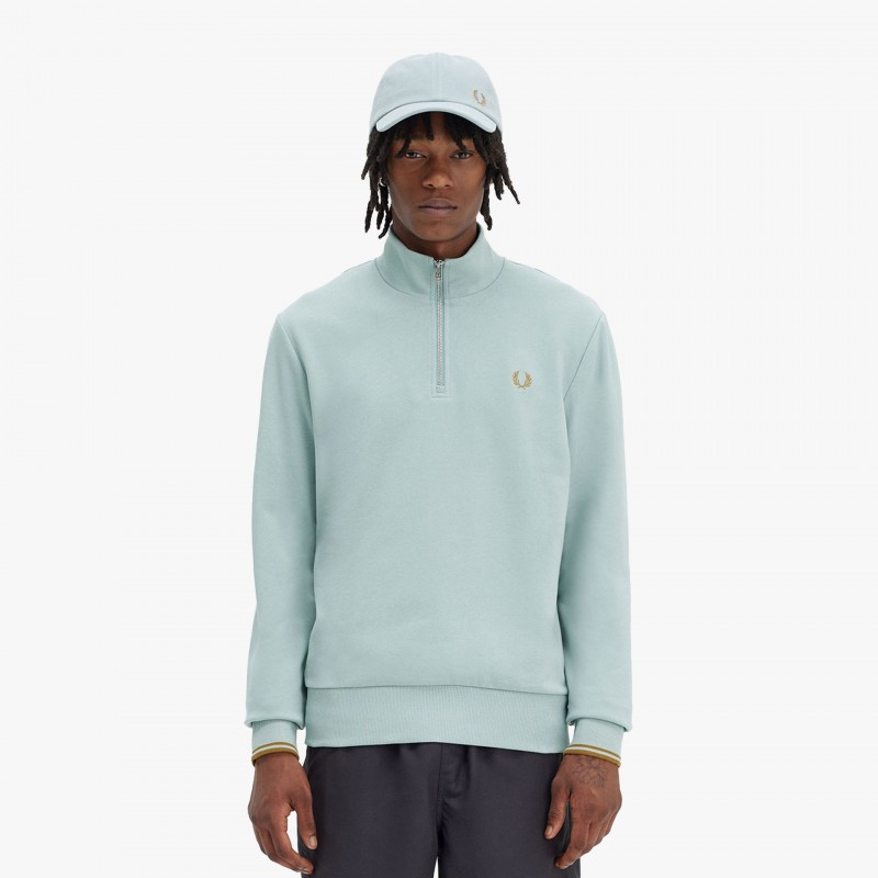 Fred Perry Half Zip - M3574 V22 | Fuxia, Urban Tribes United