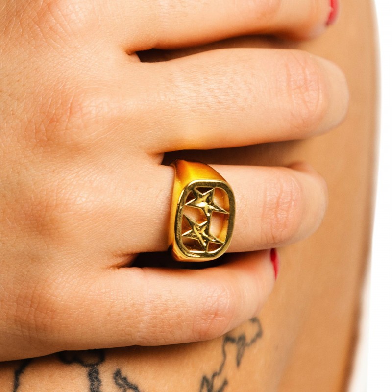 TwoJeys Framed Ring - FRAMED GOLD | Fuxia, Urban Tribes United