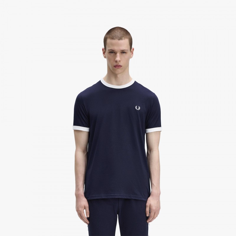 Fred Perry Taped Ringer - M4620 266 | Fuxia, Urban Tribes United