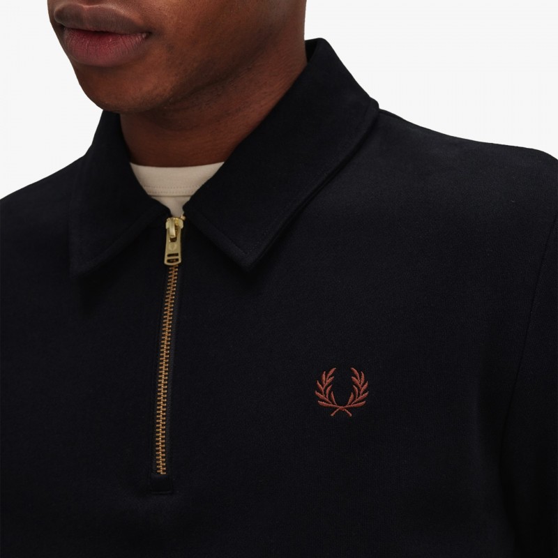 Fred Perry Half Zip - M8604 102 | Fuxia, Urban Tribes United