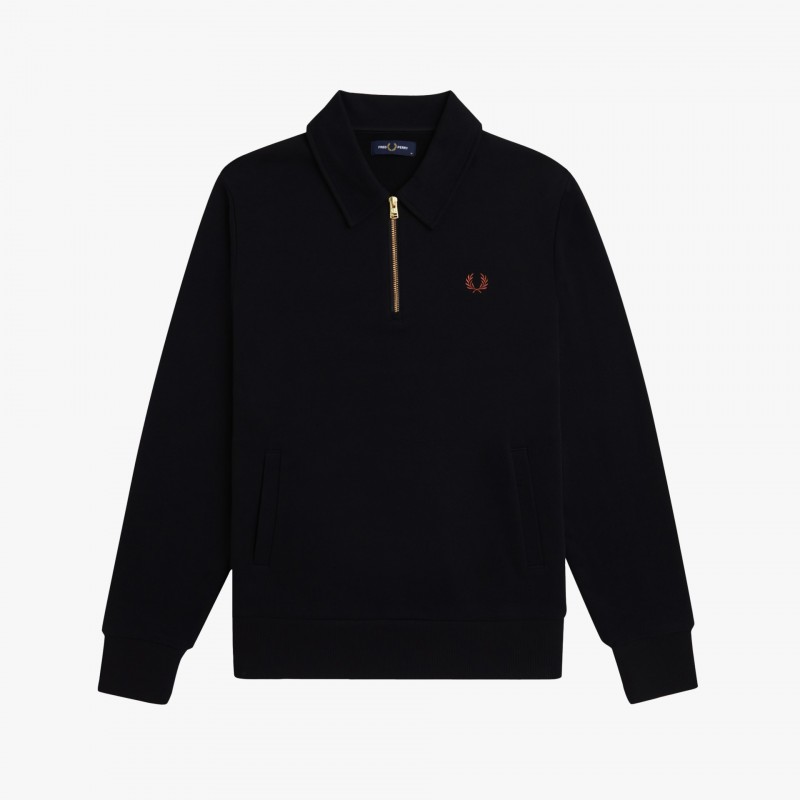 Fred Perry Half Zip - M8604 102 | Fuxia, Urban Tribes United