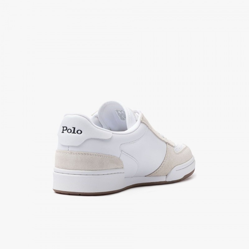 Polo Ralph Lauren Court Leather & Suede Trainer - 809834463002 - Fuxia, Urban Tribes United