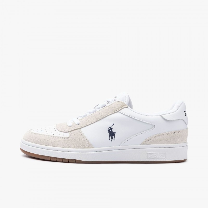 Polo Ralph Lauren Court Leather & Suede Trainer - 809834463002 - Fuxia, Urban Tribes United