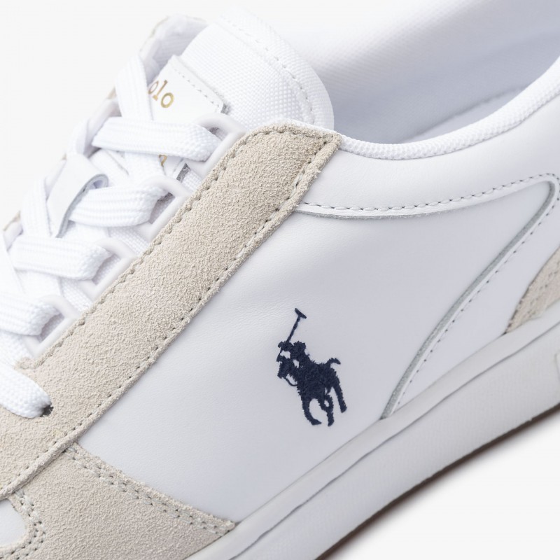 Polo Ralph Lauren Court Leather & Suede Trainer - 809834463002 - Fuxia, Urban Tribes United