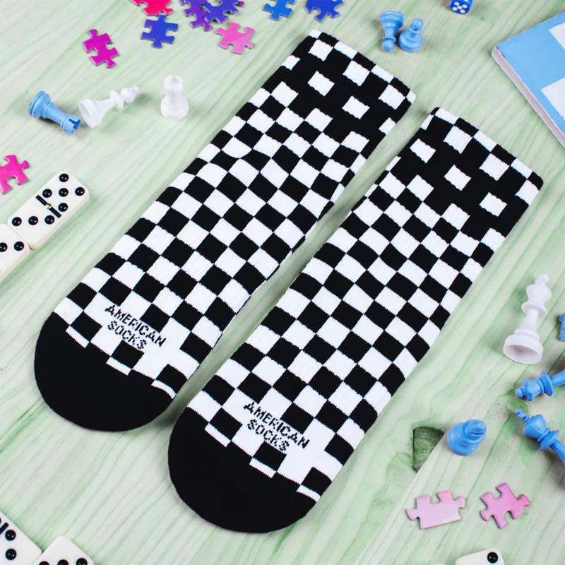 American Socks A High Checkerboard - AS353 - Fuxia, Urban Tribes United
