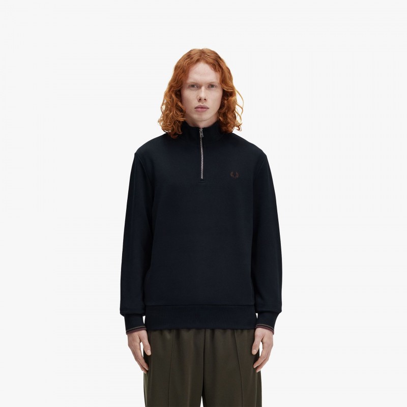 Fred Perry Half Zip - M3574 W65 - Fuxia, Urban Tribes United