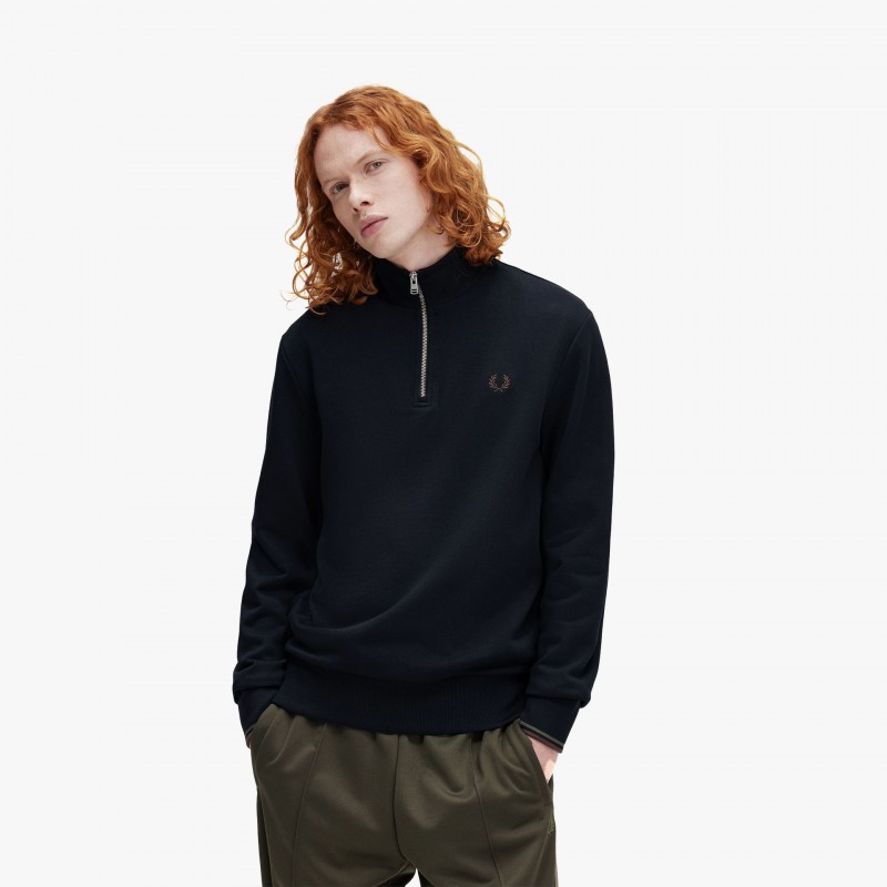 Fred Perry Half Zip - M3574 W65 - Fuxia, Urban Tribes United