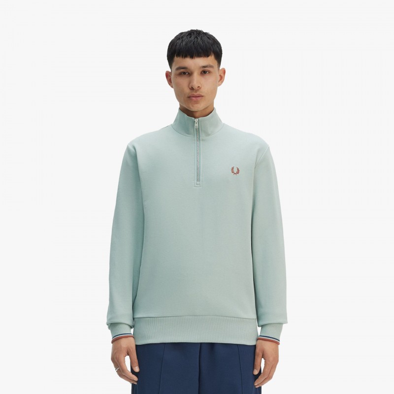 Fred Perry Half Zip - M3574 X06 - Fuxia, Urban Tribes United
