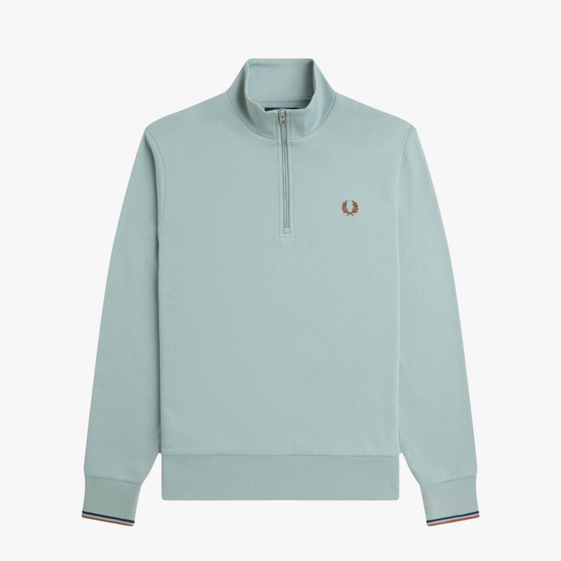 Fred Perry Half Zip - M3574 X06 - Fuxia, Urban Tribes United