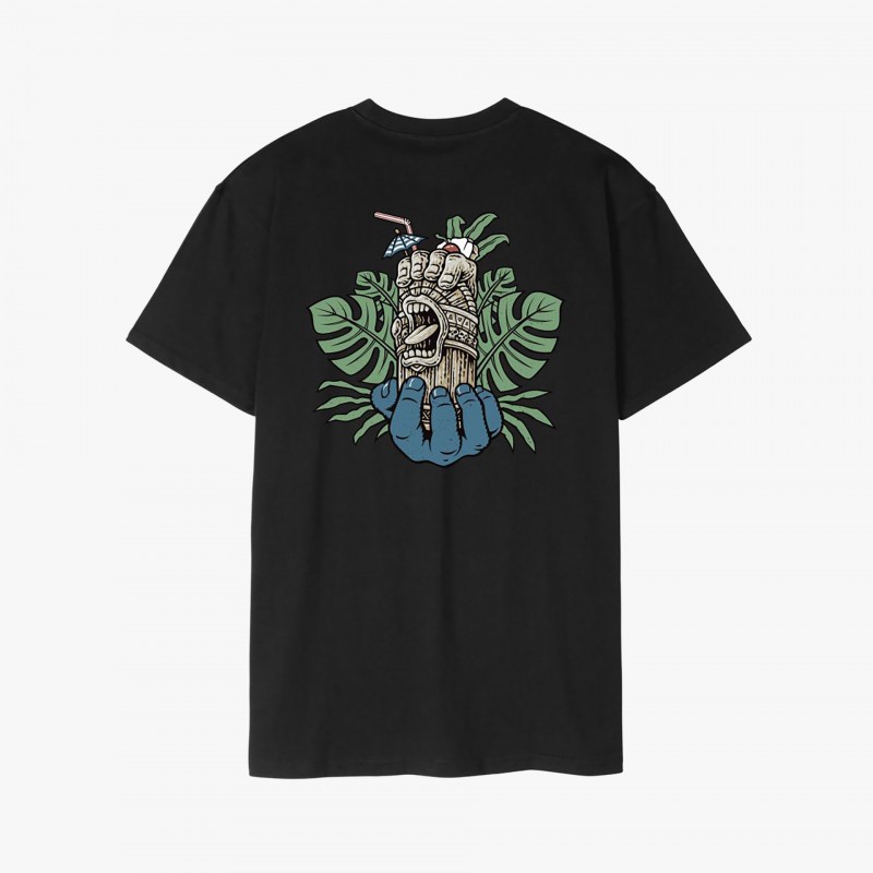 Santa Cruz Tiki Hand Strip - SCA TEE 12240 - Fuxia, Urban Tribes United