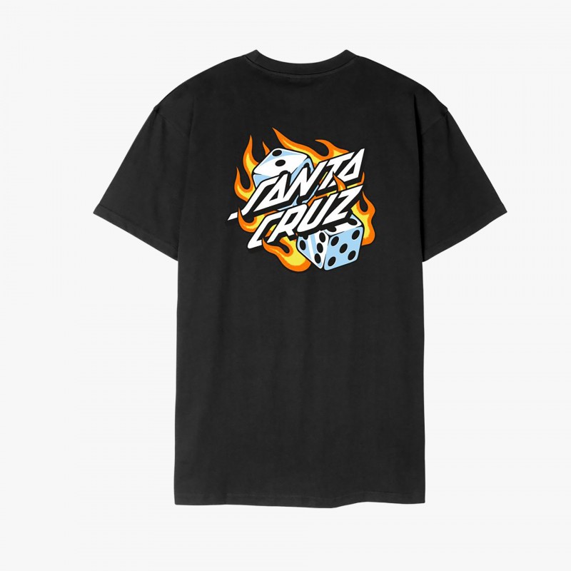 Santa Cruz Dice Dot Chest - SCA TEE 12402 - Fuxia, Urban Tribes United