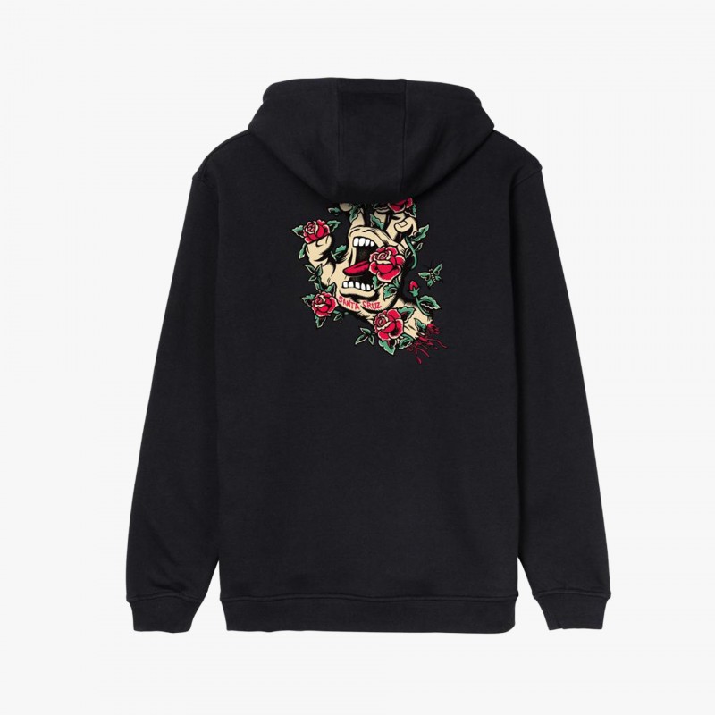 Santa Cruz Screaming Rose Flash Hood - SCA HDY 2047 - Fuxia, Urban Tribes United