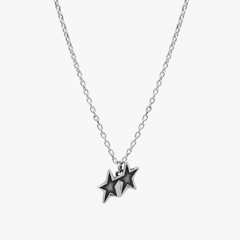 TwoJeys Tilted Necklace Silver - 301026001 - Fuxia, Urban Tribes United