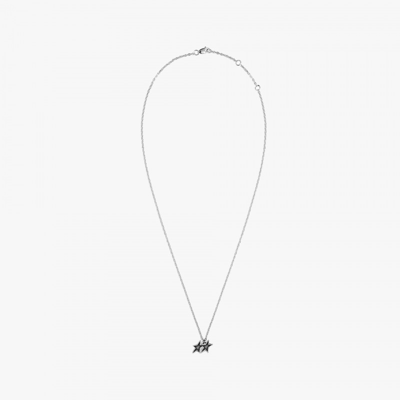 TwoJeys Tilted Necklace Silver - 301026001 - Fuxia, Urban Tribes United