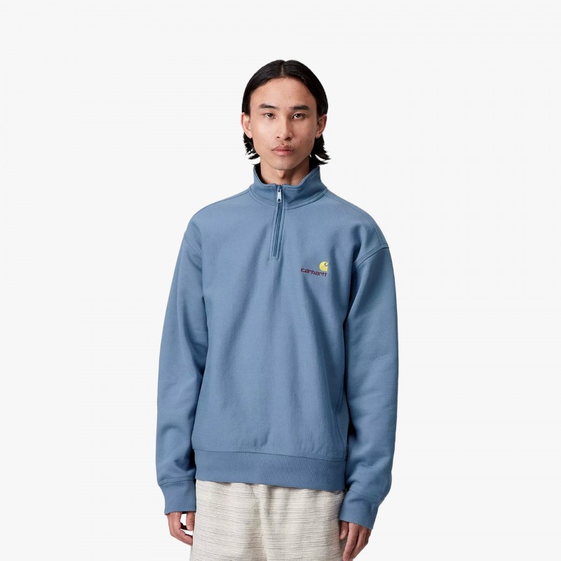Carhartt WIP Half Zip American Scrip - I027014 1YI XX - Fuxia, Urban Tribes United