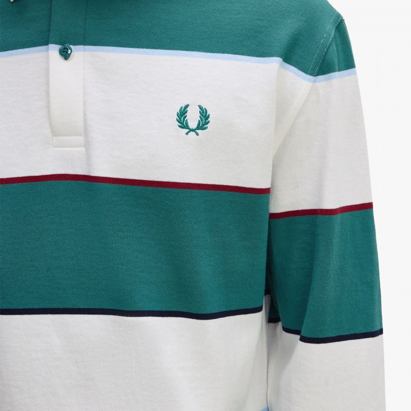 Fred Perry Heavyweight Jersey Striped - M1728 129 - Fuxia, Urban Tribes United
