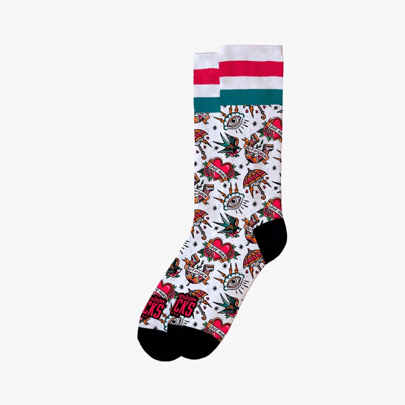 American Socks Love Hurts - AS245 - Fuxia, Urban Tribes United