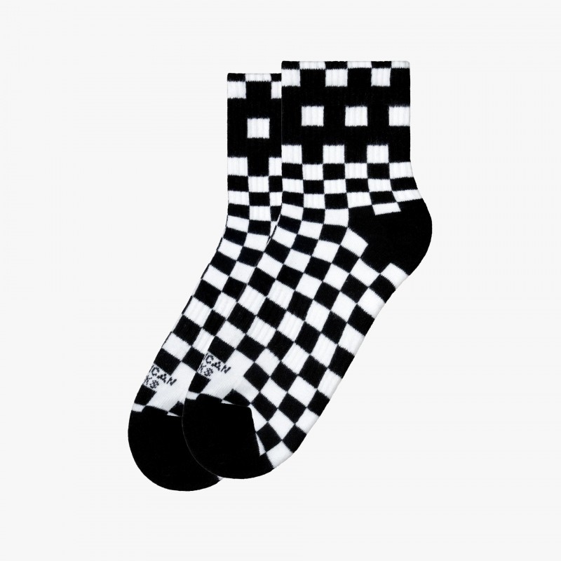 American Socks A High Checkerboard - AS353 - Fuxia, Urban Tribes United