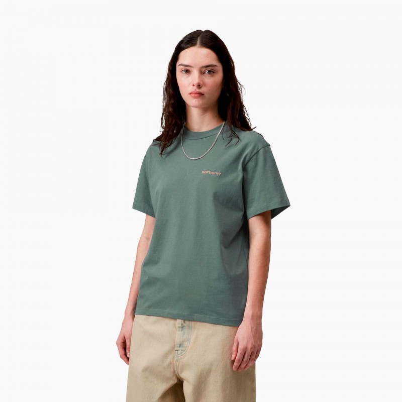 Carhartt WIP W' S/S Script Embroidery - I032293 3O8 XX - Fuxia, Urban Tribes United