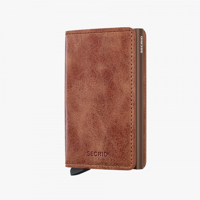Secrid Slim Vintage - SV COGNAC BROWN - Fuxia, Urban Tribes United